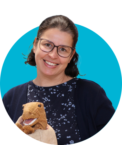 Christine Seehagen mit Dino